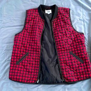 Old Navy vest buffalo plaid XL